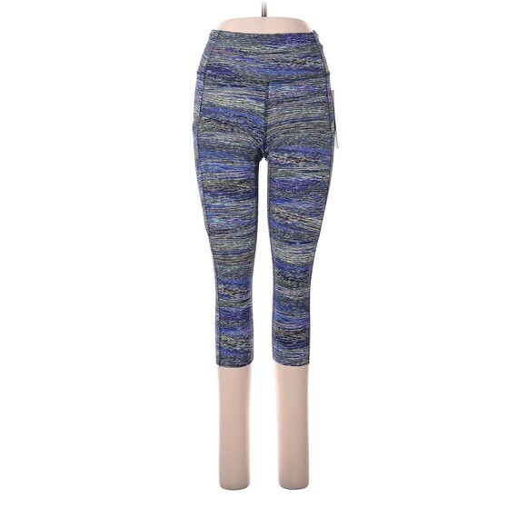 LULULEMON ATHLETICA Interconnect Blue Multi F & F HR Crop 19" Leggings - US 8 - Picture 1 of 8